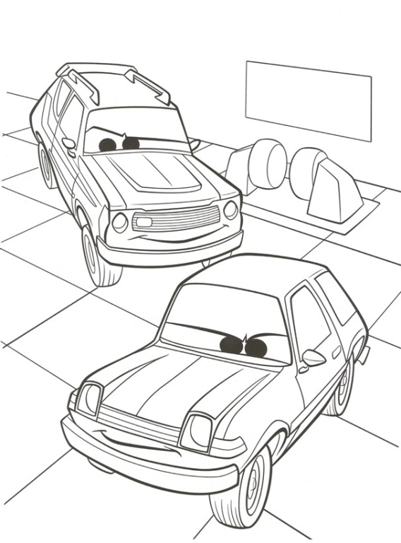 Plansa de colorat cu Cars2 3 23
